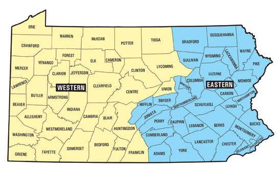 Pennsylvania Statewide Network Advertising Map